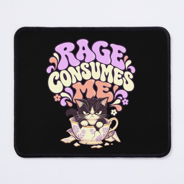 Item preview, Rage Consumes Me Grumpy Cat Introvert Feline Lover designed and sold by FolkGraphics.