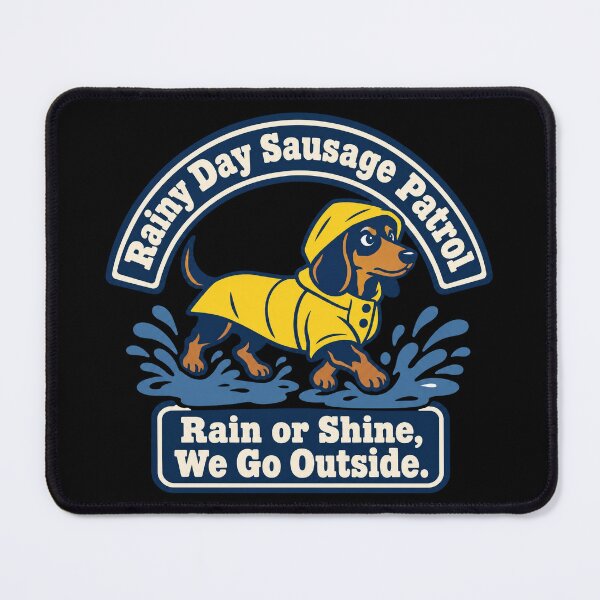Item preview, Dachshund Raincoat – Rain or Shine, We Go Outside designed and sold by DesignsDominus.
