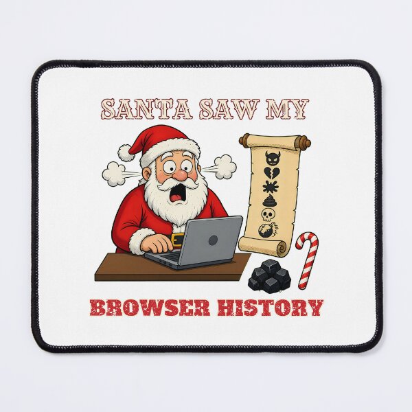 Item preview, Santa Saw My Browser History Funny Christmas Shirt designed and sold by RobinHoodShirts.