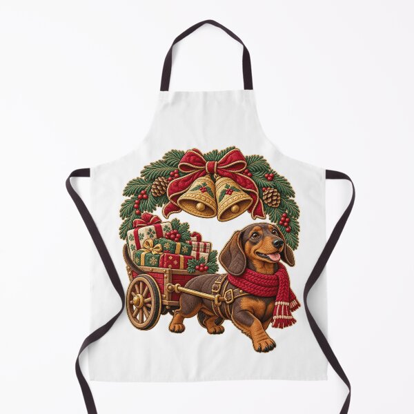 Item preview, Dachshund Christmas Parcel Delivery Dog Art designed and sold by TeNovaStudio.