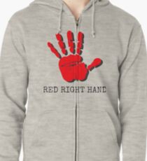Red Right Hand Nick Cave Zipped Hoodie