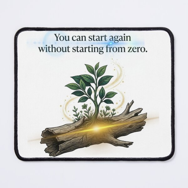 Item preview, You Can Start Again Without Starting From Zero - Growth Quote designed and sold by Nashatyoussef.