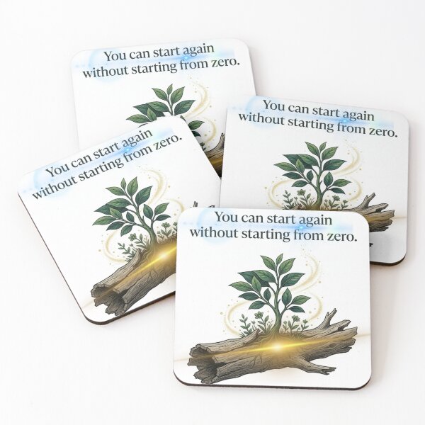 Item preview, ​You Can Start Again Without Starting From Zero - Growth Quote designed and sold by Nashatyoussef.