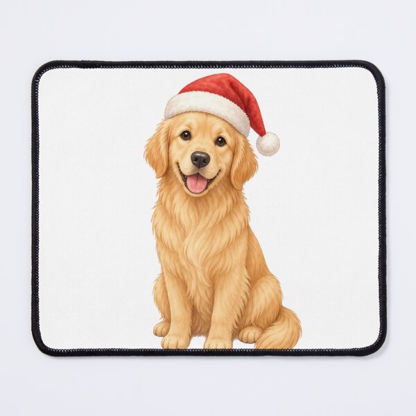 Item preview, Cute Golden Retriever wearing Santa Hat Christmas Dog designed and sold by vekotpu.