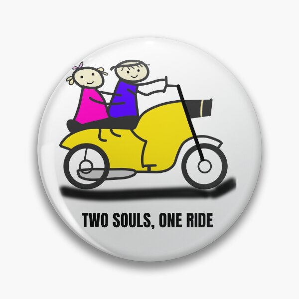 Item preview, Two Souls One Ride Cute Scooter Couple Romantic Graphic  designed and sold by Shopovibe.