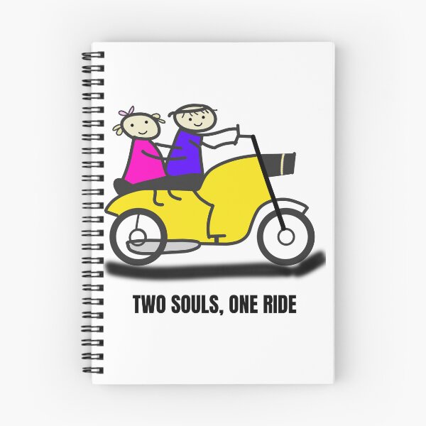 Item preview, Two Souls One Ride Cute Scooter Couple Romantic Graphic  designed and sold by Shopovibe.