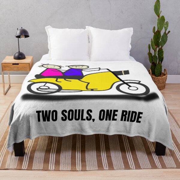 Item preview, Two Souls One Ride Cute Scooter Couple Romantic Graphic  designed and sold by Shopovibe.