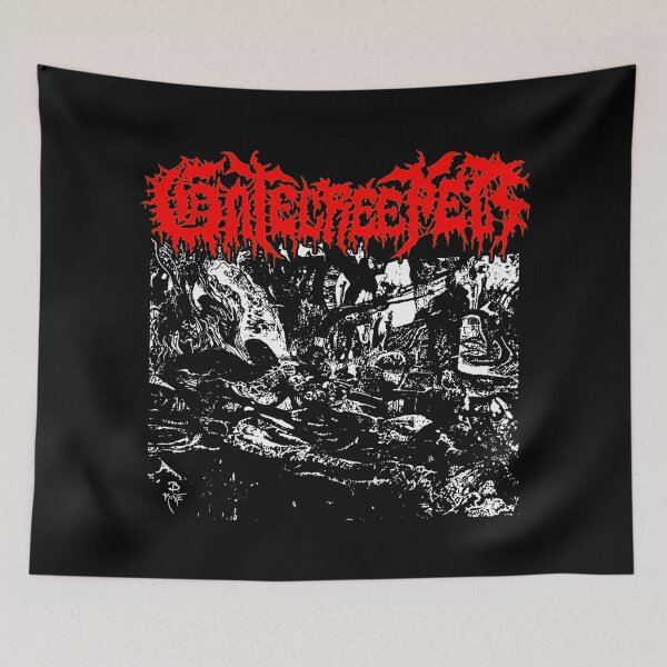 Item preview, Red Typography Band Metal Music  designed and sold by VintageNuts.