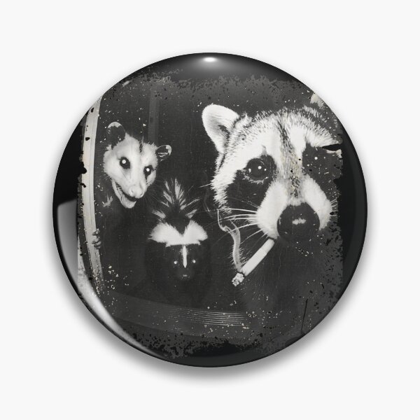 Item preview, Vintage Raccoon Opossum and Skunk Night Portrait designed and sold by NguboNorento.