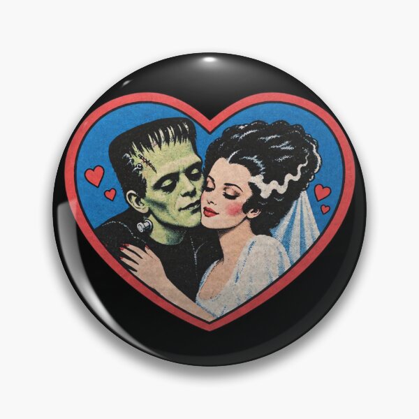 Item preview, Gothic Monster Couple in a Retro Heart designed and sold by NguboNorento.