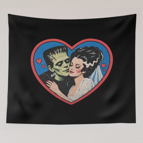 Item preview, Gothic Monster Couple in a Retro Heart designed and sold by NguboNorento.