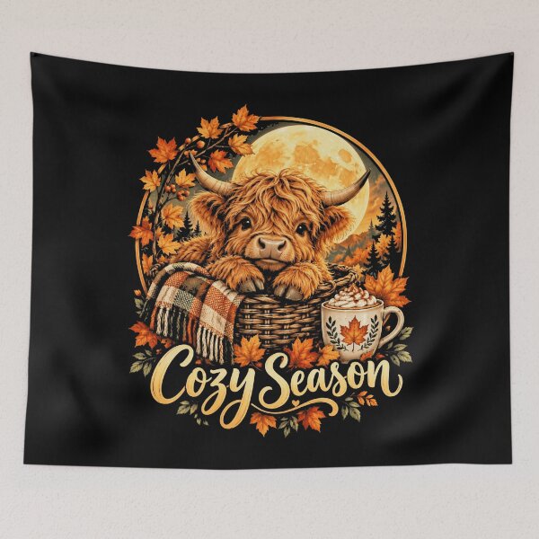 Item preview, Cozy Season Highland Cow Autumn Fall Lover designed and sold by FolkGraphics.