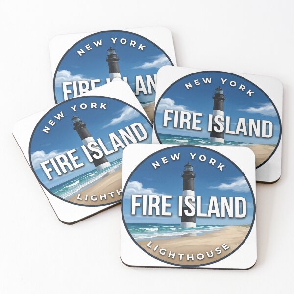 Item preview, Fire Island Lighthouse New York Summer Beach Round Badge Sticker designed and sold by DetourDgn.