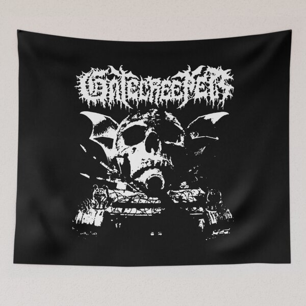 Item preview, White Skull Doom Metal Music  designed and sold by VintageNuts.