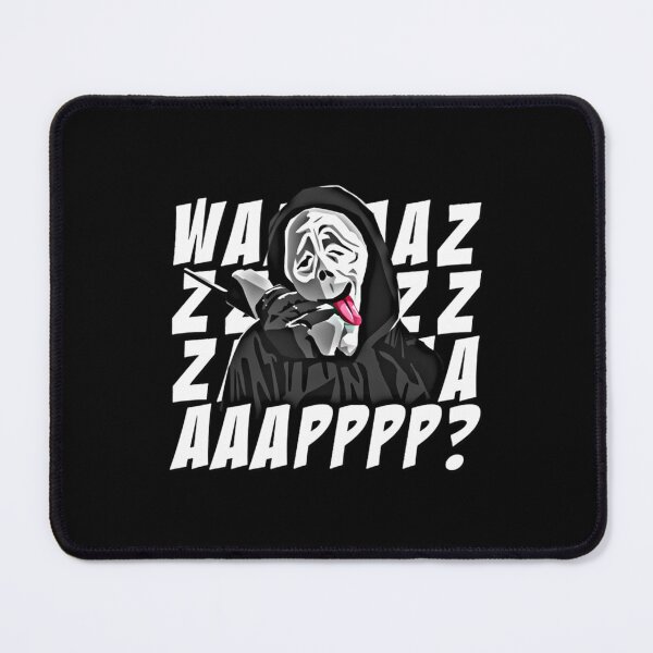 Item preview, Ghostface Wazzzaapp Scream Scary Movie Meme Design designed and sold by Mary Robbins.