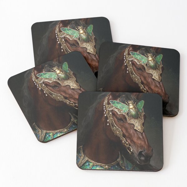 Item preview, Emerald Scarab Regal Horse Portrait designed and sold by KAMOCHI Art.