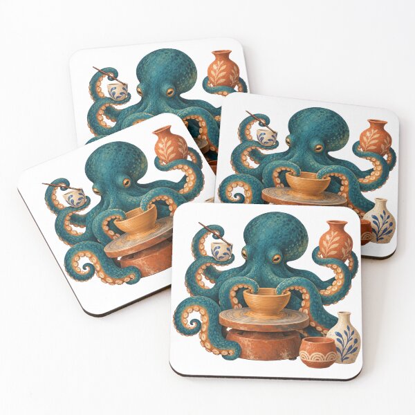 Item preview, Octopus Potter at the Clay Wheel designed and sold by LuxChu.