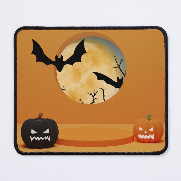 Item preview, Halloween Full Moon Bats and Pumpkins 3D designed and sold by INSIDE-dsgn.