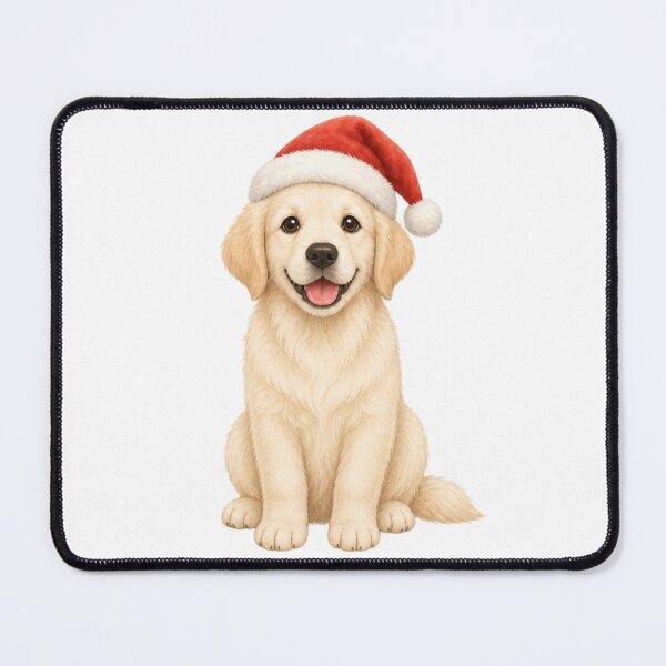 Item preview, Cute Golden Retriever Puppy Wearing Santa Hat Christmas Dog designed and sold by vekotpu.