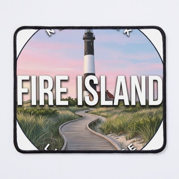 Item preview, Fire Island Lighthouse New York Boardwalk Morning Round Badge Sticker designed and sold by DetourDgn.