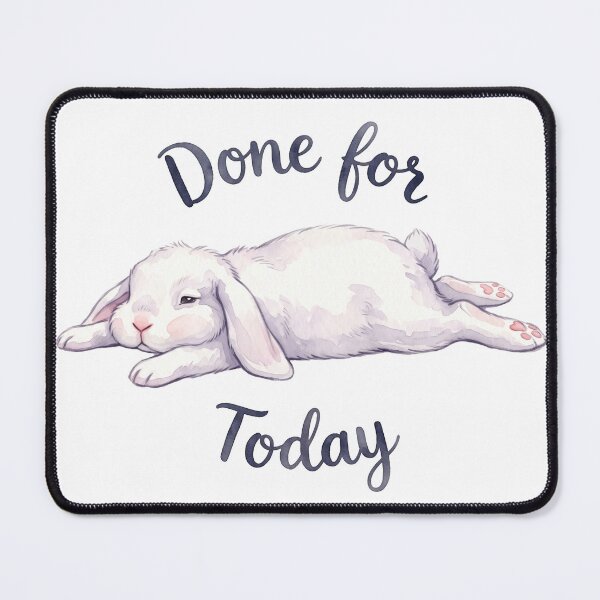 Item preview, Funny Done For Today Bunny Flop Watercolor Art designed and sold by Digitalphoto4u.