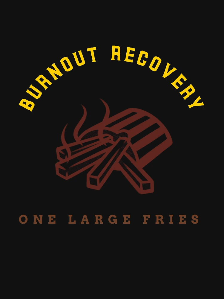 Imagen 6 de 6, Sudadera con capucha oversize prémium con la obra Burnout Recovery: One Large Fries French fries lover T-shirt , diseñada y vendida por RKDesignVault.