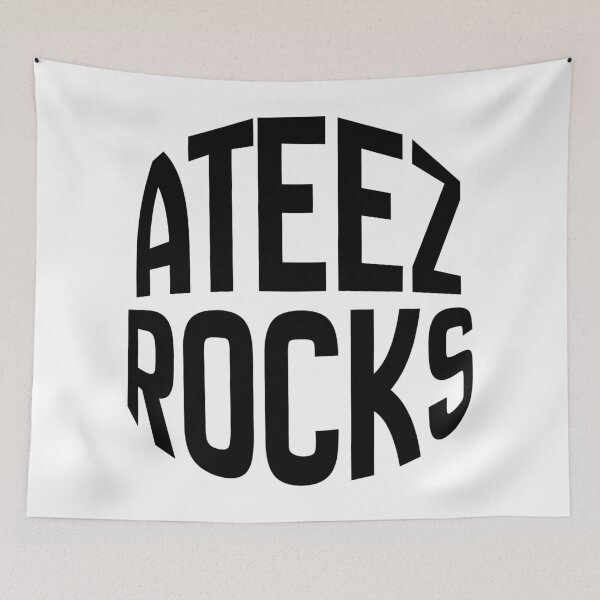 Item preview, ATEEZ ROCKS Text Kpop designed and sold by lydiamoon1.