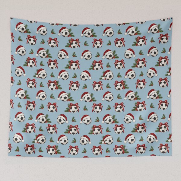 Item preview, Christmas Soccer Balls Seamless Holiday Pattern designed and sold by OneLook.