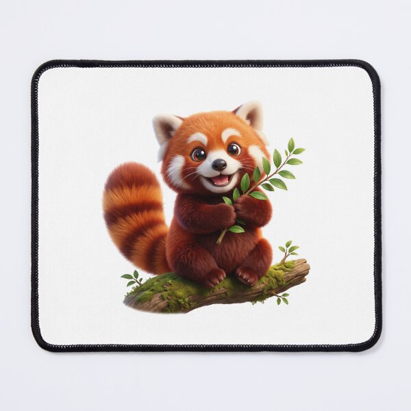 Item preview, Cute Red Panda on a Mossy Branch designed and sold by Thanat Pattern Studio.