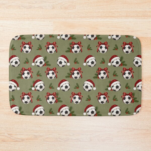 Item preview, Christmas Soccer Balls Seamless Holiday Pattern designed and sold by OneLook.