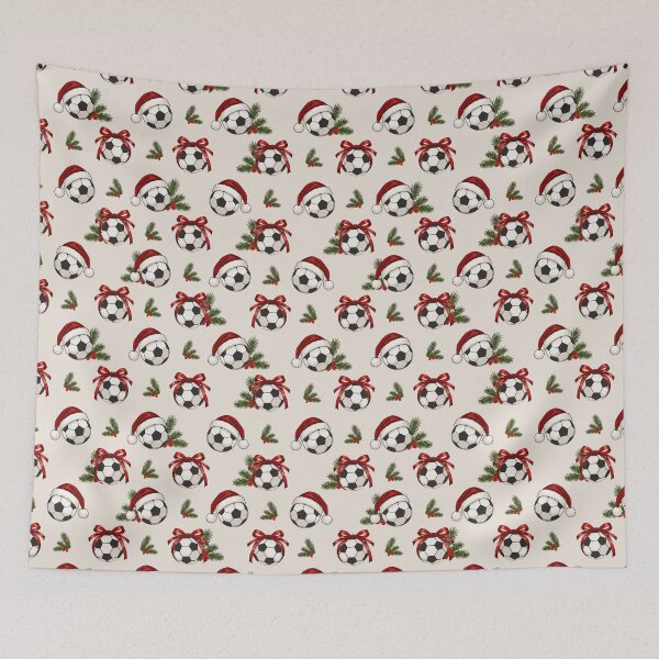 Item preview, Christmas Soccer Balls Seamless Holiday Pattern designed and sold by OneLook.