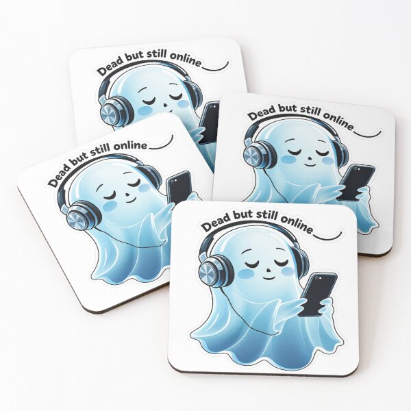 Item preview, Dead But Still Online – Sleepy Ghost Gamer Funny Introvert Design designed and sold by rigelcreation.