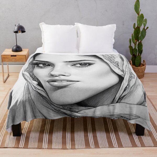 Item preview, Veiled Elegance - Moroccan Inspired Beauty Portrait Art designed and sold by nhk999.