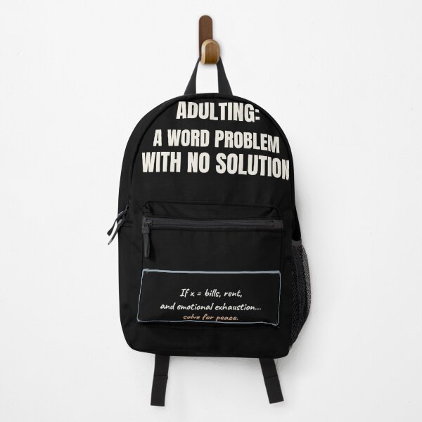 Item preview, Adulting Word Problem No Solution Funny Math designed and sold by The Cozy Design Studio.