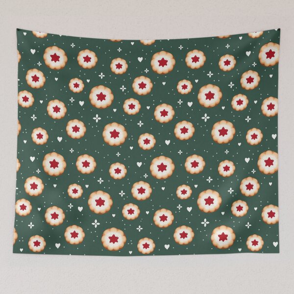 Item preview, Christmas Jam Cookies Dark Green Pattern designed and sold by OneLook.