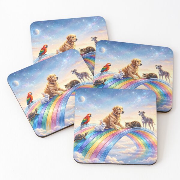 Item preview, Rainbow Bridge Pet Memorial Celestial Animals In Heaven designed and sold by Sybille-Yates.