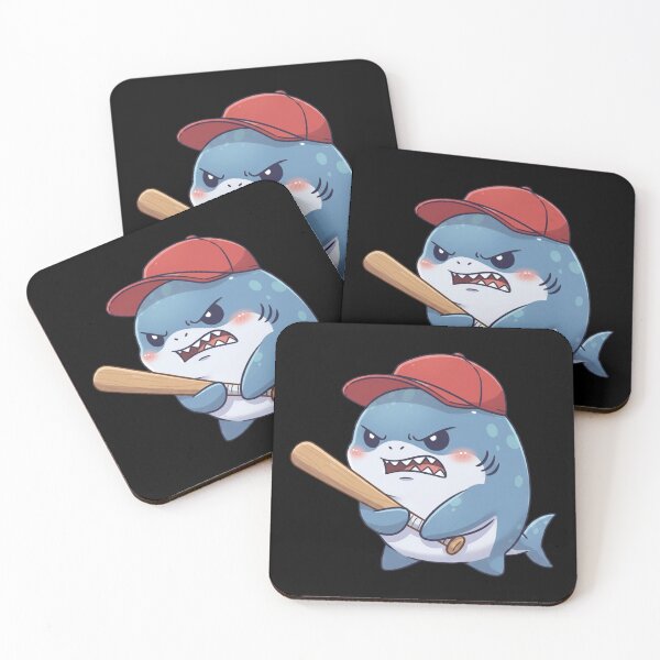 Item preview, Angry Shark with a Baseball Bat designed and sold by Nature's Chibis.