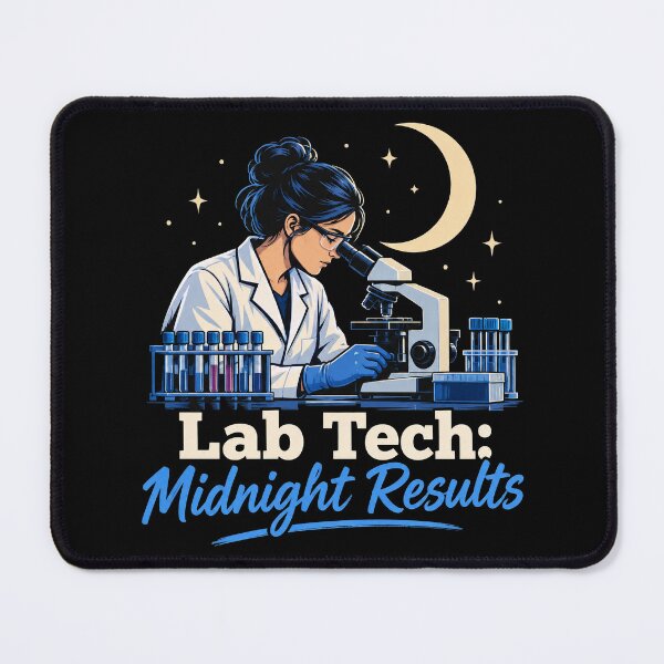 Item preview, Night Shift Lab Tech – Midnight Results Scientist Design designed and sold by DesignsDominus.