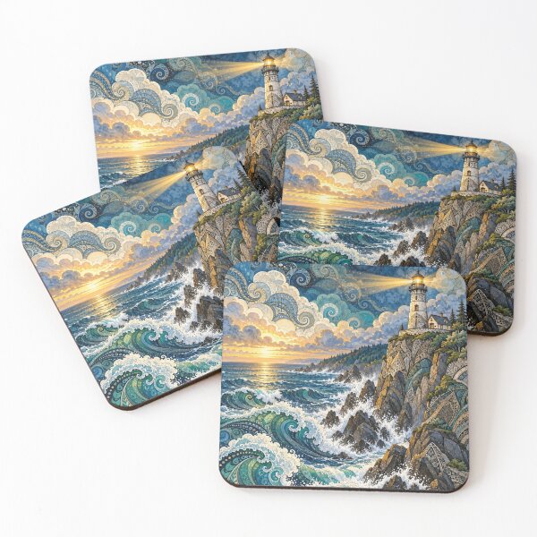 Item preview, Intricate Lighthouse over a Stormy Sea designed and sold by PaintedbyCarol.