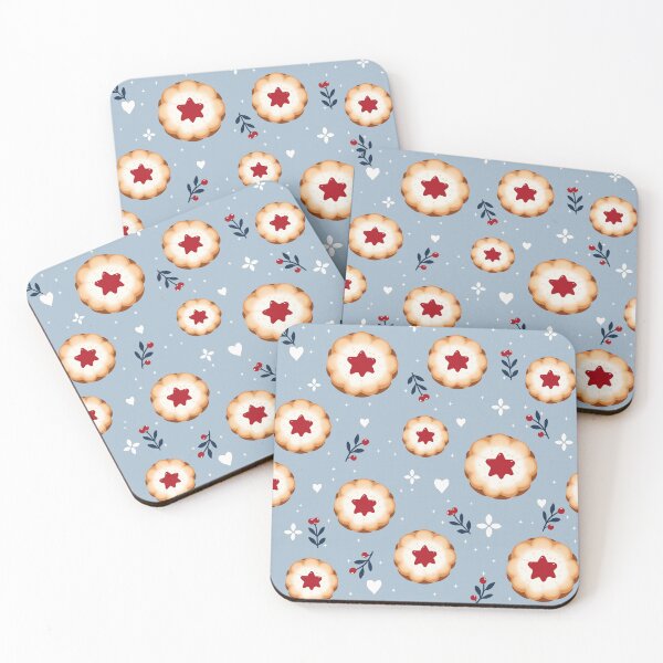 Item preview, Christmas Linzer Cookies Blue Pattern designed and sold by OneLook.