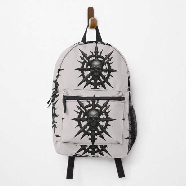 Item preview, Dark Gothic Skull and Spiked Iron Star – Heavy Metal Horror Art designed and sold by Kruti Collection.