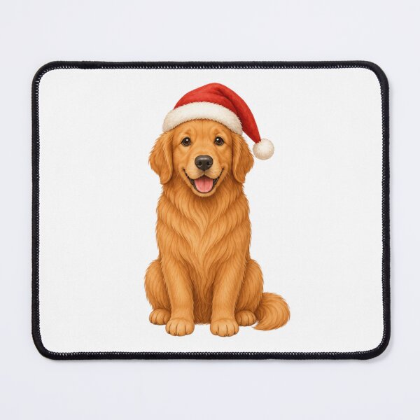 Item preview, Happy Golden Retriever in Santa Hat Christmas Dog designed and sold by vekotpu.