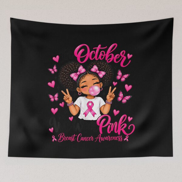 Item preview, Pink Ribbon Girl with Bubblegum and Butterflies designed and sold by ObukiLantara.