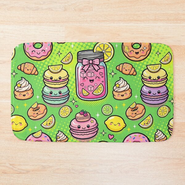 Item preview, Kawaii Donut Macaron Milkshake Pattern designed and sold by LenNo9881.
