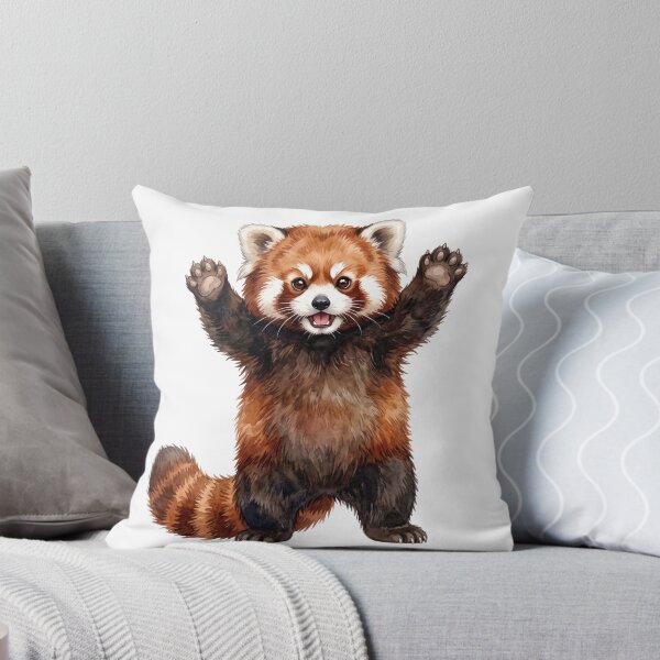 Item preview, Cute Standing Red Panda Threat Pose Watercolor Art designed and sold by Digitalphoto4u.