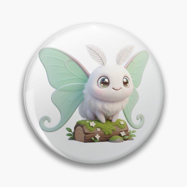 Item preview, Cute Fluffy Luna Moth designed and sold by Thanat Pattern Studio.