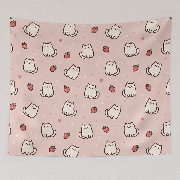 Item preview, Minimalist Ghost Cat Pattern Cute Neutral Aesthetic designed and sold by LenNo9881.