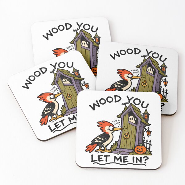 Item preview, Wood You Let Me In Funny Halloween Woodpecker & Ghost Pun designed and sold by NatureStyle555.