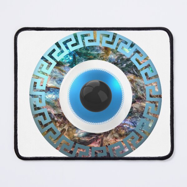 Item preview, Mati Evil Eye Colorful Stone Greek Key designed and sold by Yiorgos Designs.
