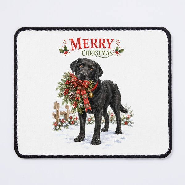 Item preview, Black Labrador Christmas Card | Merry Christmas Dog Card | Black Lab Lover Xmas Card designed and sold by Aesthetic-Avenue.